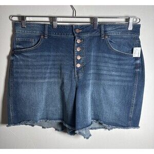 Maurices High Rise Comfort Stretch Jean Shorts Women's Size 24W NWT